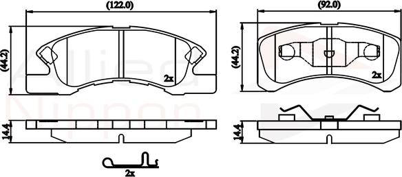 Comline ADB32249 - Тормозные колодки, дисковые, комплект unicars.by