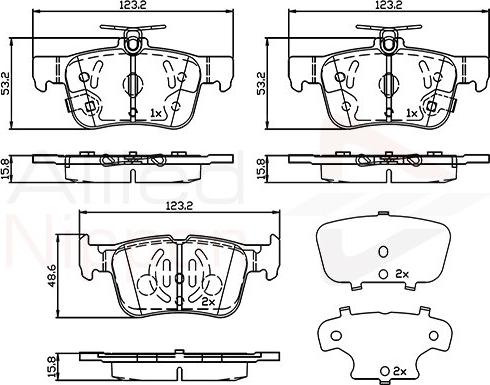 Comline ADB32243 - Тормозные колодки, дисковые, комплект unicars.by