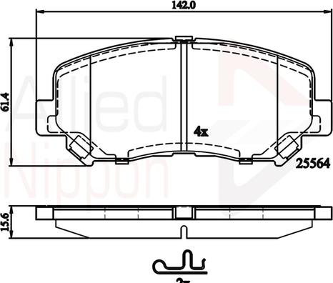 Comline ADB32252 - Тормозные колодки, дисковые, комплект unicars.by