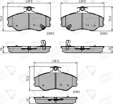 Comline ADB3225 - Тормозные колодки, дисковые, комплект unicars.by