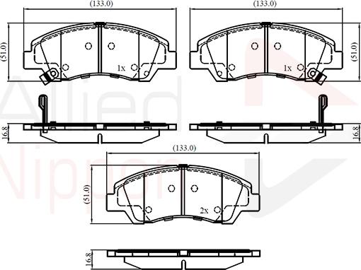 Comline ADB32230 - Тормозные колодки, дисковые, комплект unicars.by