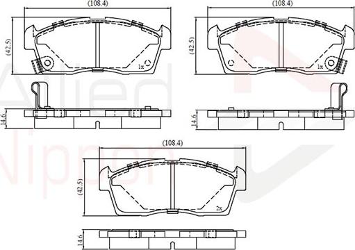 Comline ADB3793 - Тормозные колодки, дисковые, комплект unicars.by