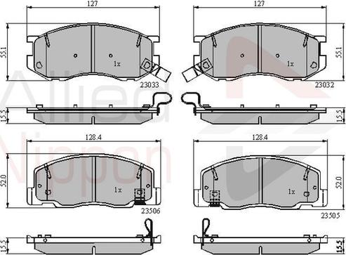 Comline ADB3745 - Тормозные колодки, дисковые, комплект unicars.by