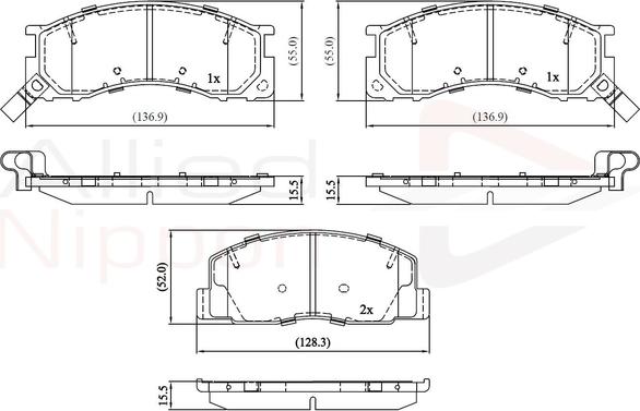 Comline ADB3746 - Тормозные колодки, дисковые, комплект unicars.by