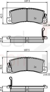 Comline ADB3747 - Тормозные колодки, дисковые, комплект unicars.by