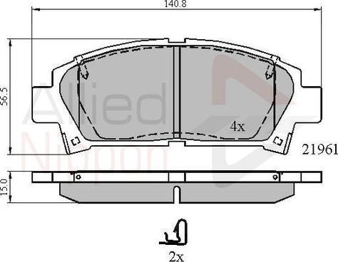 Comline ADB3713 - Тормозные колодки, дисковые, комплект unicars.by