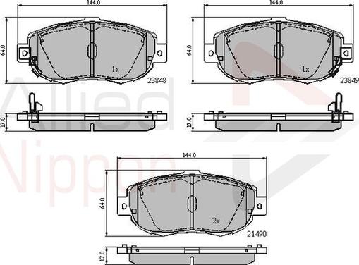 Comline ADB3789 - Тормозные колодки, дисковые, комплект unicars.by