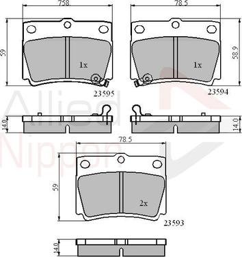 Comline ADB3775 - Тормозные колодки, дисковые, комплект unicars.by