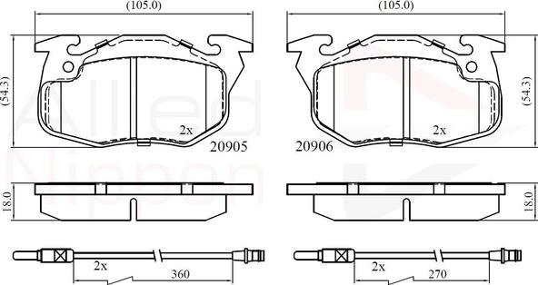 Comline ADB2416 - Тормозные колодки, дисковые, комплект unicars.by