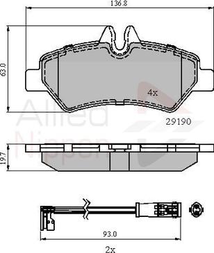 Comline ADB21556 - Тормозные колодки, дисковые, комплект unicars.by