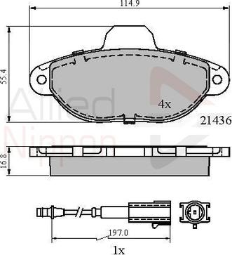 Comline ADB21602 - Тормозные колодки, дисковые, комплект unicars.by