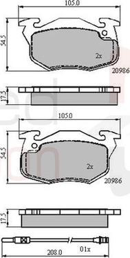 Comline ADB21615 - Тормозные колодки, дисковые, комплект unicars.by