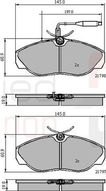 Comline ADB2219 - Тормозные колодки, дисковые, комплект unicars.by