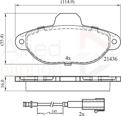 Comline ADB22383 - Тормозные колодки, дисковые, комплект unicars.by