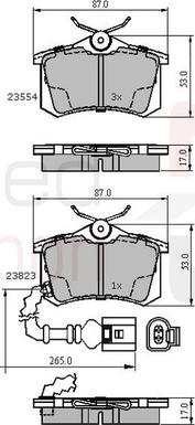 Comline ADB2797 - Тормозные колодки, дисковые, комплект unicars.by