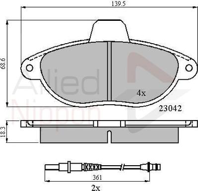 Comline ADB2714 - Тормозные колодки, дисковые, комплект unicars.by