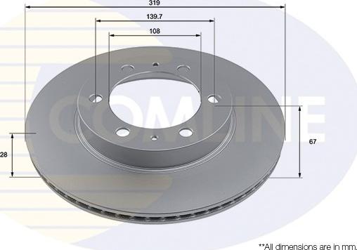 Comline ADC5003V - Тормозной диск unicars.by