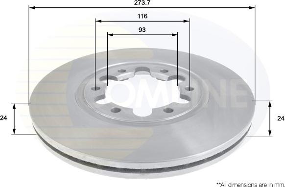 Comline ADC0451V - Тормозной диск unicars.by