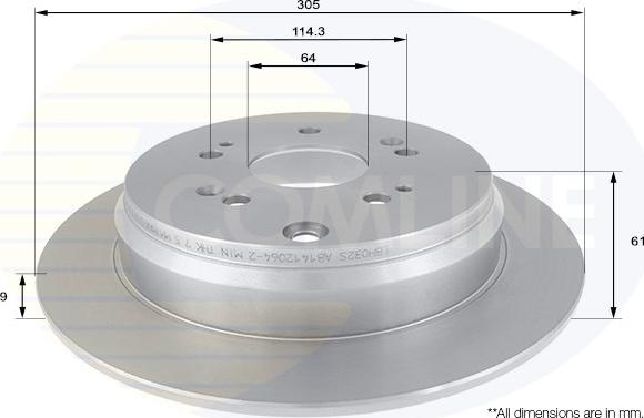 Comline ADC0556 - Тормозной диск unicars.by