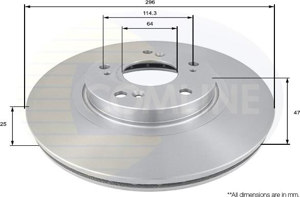 Comline ADC0558V - Тормозной диск unicars.by