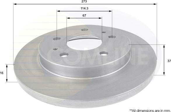 Comline ADC0611 - Тормозной диск unicars.by