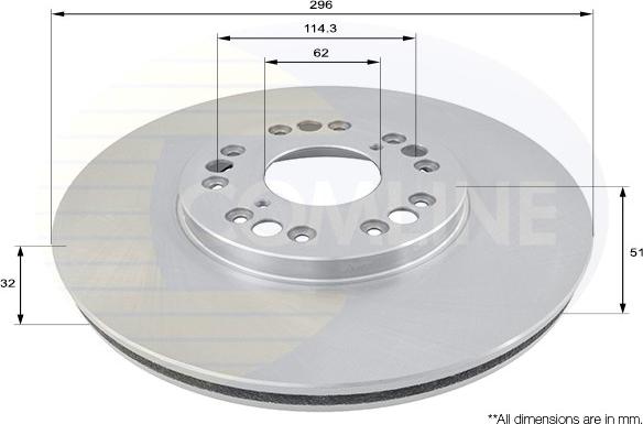 Comline ADC0162V - Тормозной диск unicars.by