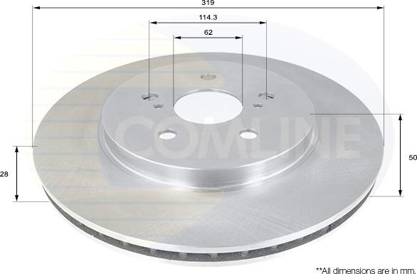 Comline ADC01158V - Тормозной диск unicars.by