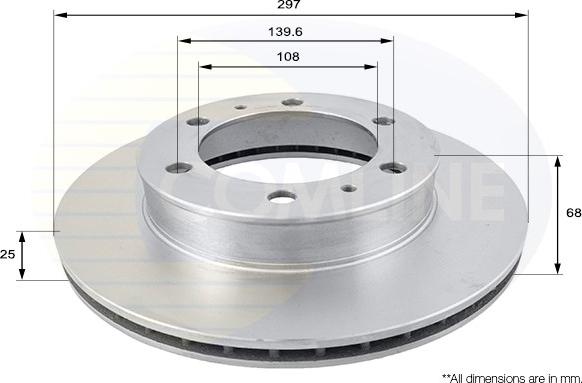 Comline ADC01169V - Тормозной диск unicars.by