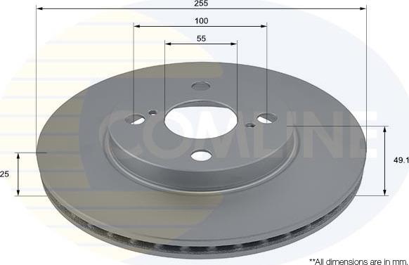 Comline ADC01107V - Тормозной диск unicars.by