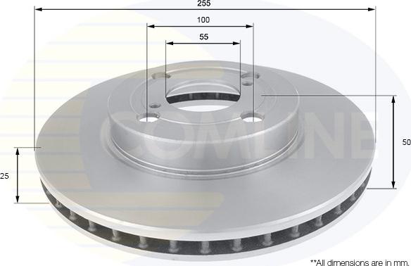 Comline ADC01117V - Тормозной диск unicars.by