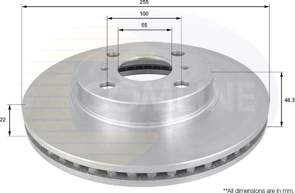 Comline ADC01126V - Тормозной диск unicars.by