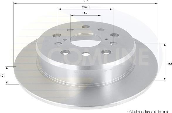 Comline ADC0188 - Тормозной диск unicars.by