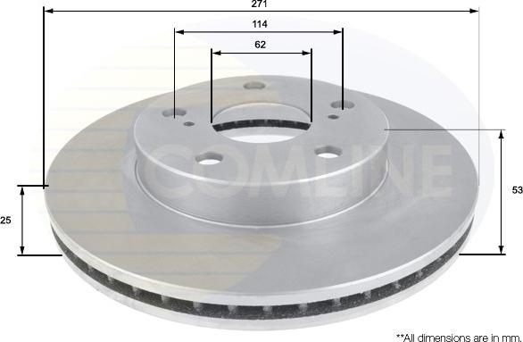 Comline ADC0139V - Тормозной диск unicars.by