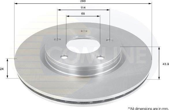 Comline ADC0277V - Тормозной диск unicars.by