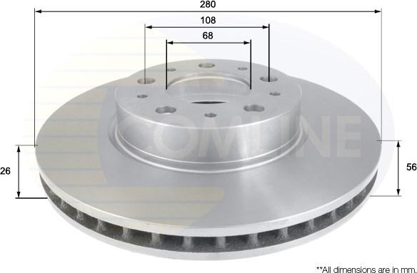 Comline ADC1910V - Тормозной диск unicars.by