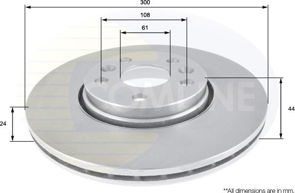 Comline ADC1599V - Тормозной диск unicars.by