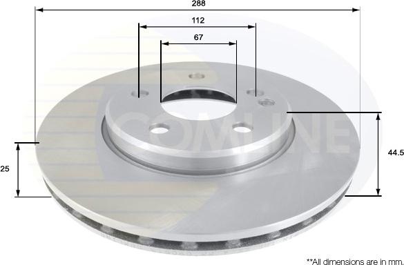 Comline ADC1641V - Тормозной диск unicars.by