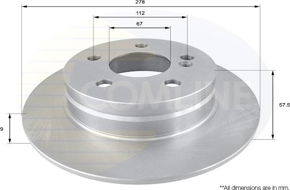 Comline ADC1665 - Тормозной диск unicars.by