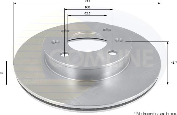 Comline ADC1055V - Тормозной диск unicars.by