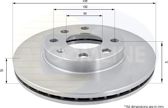 Comline ADC1008V - Тормозной диск unicars.by