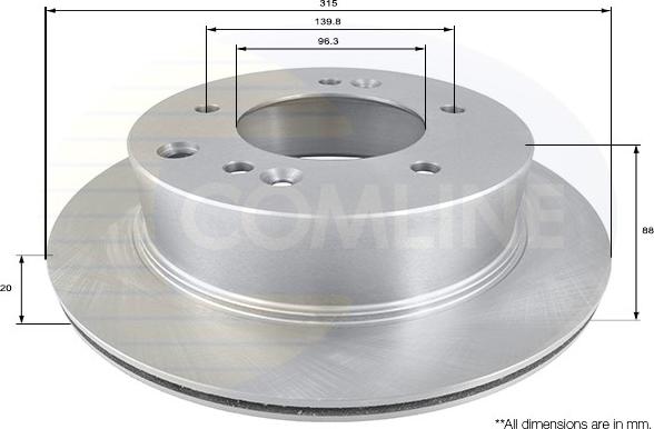 Comline ADC1088V - Тормозной диск unicars.by