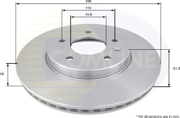 Comline ADC1146V - Тормозной диск unicars.by