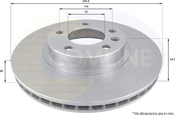 Comline ADC1118V - Тормозной диск unicars.by