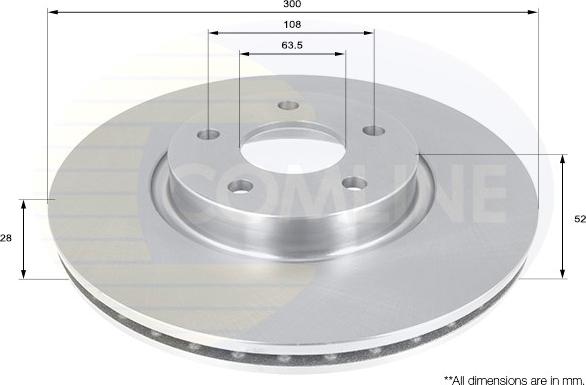 Comline ADC1249V - Тормозной диск unicars.by