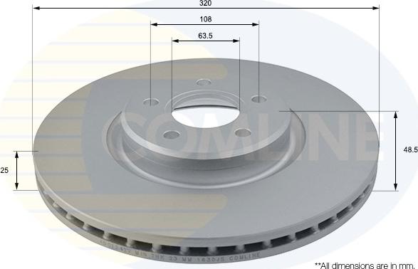 Comline ADC1242V - Тормозной диск unicars.by