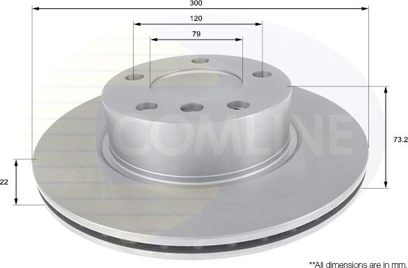 Comline ADC1770V - Тормозной диск unicars.by