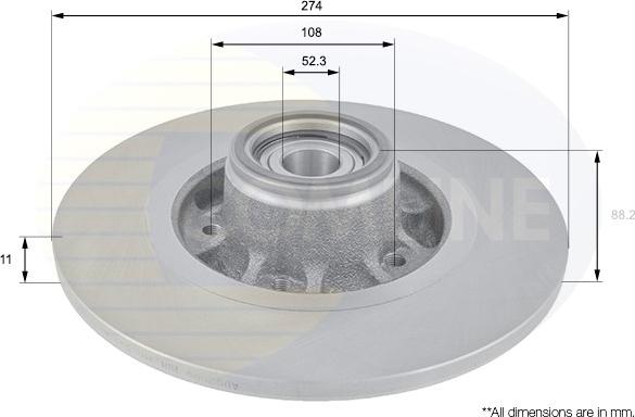 Comline ADC3009 - Тормозной диск unicars.by