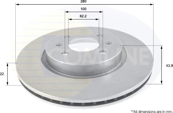 Comline ADC2405V - Тормозной диск unicars.by