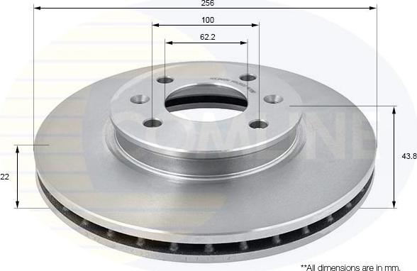 Comline ADC2408V - Тормозной диск unicars.by