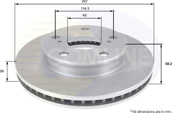 Comline ADC2504V - Тормозной диск unicars.by